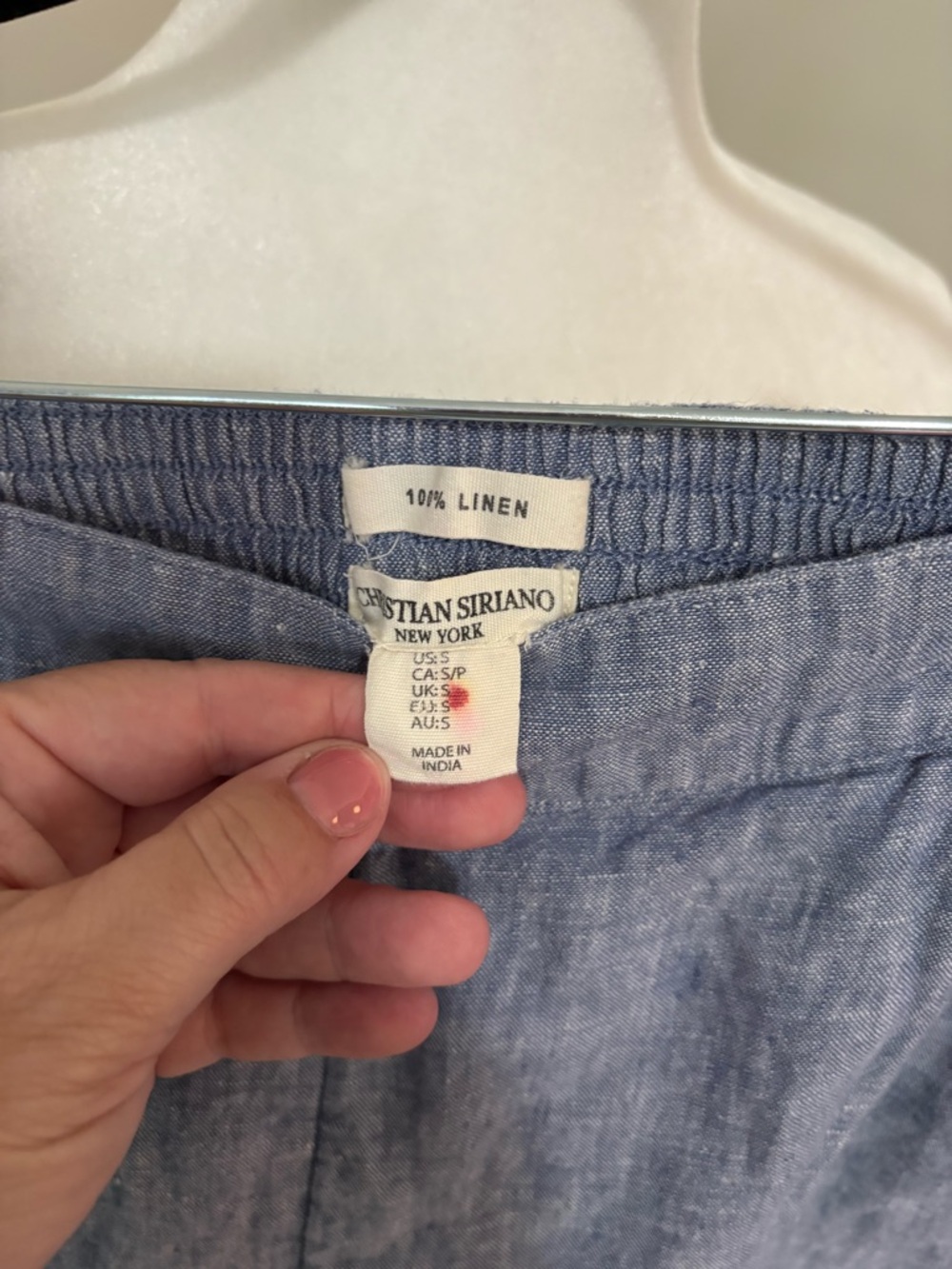 Christian Siriano Light Chambray Linen Pants - Picture 2 of 4